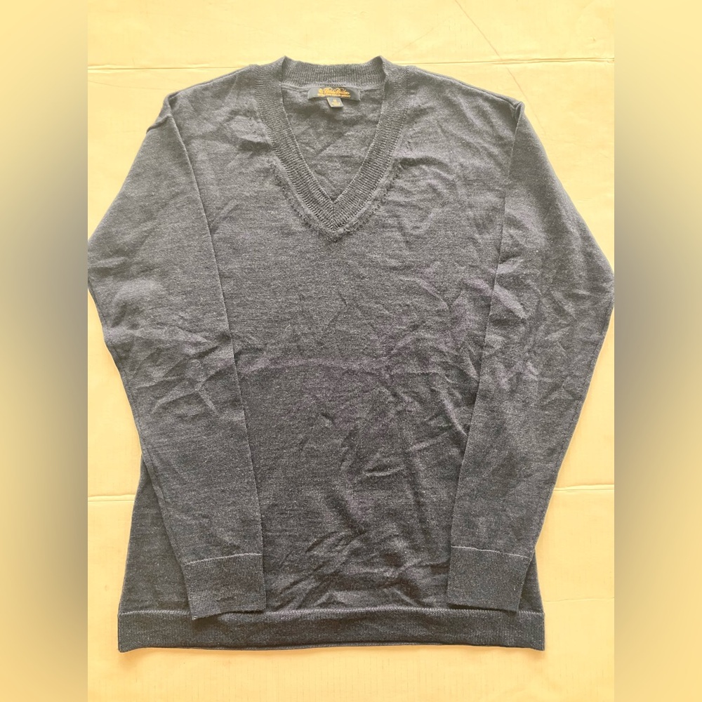 Men's Blue V-Neck Sweater